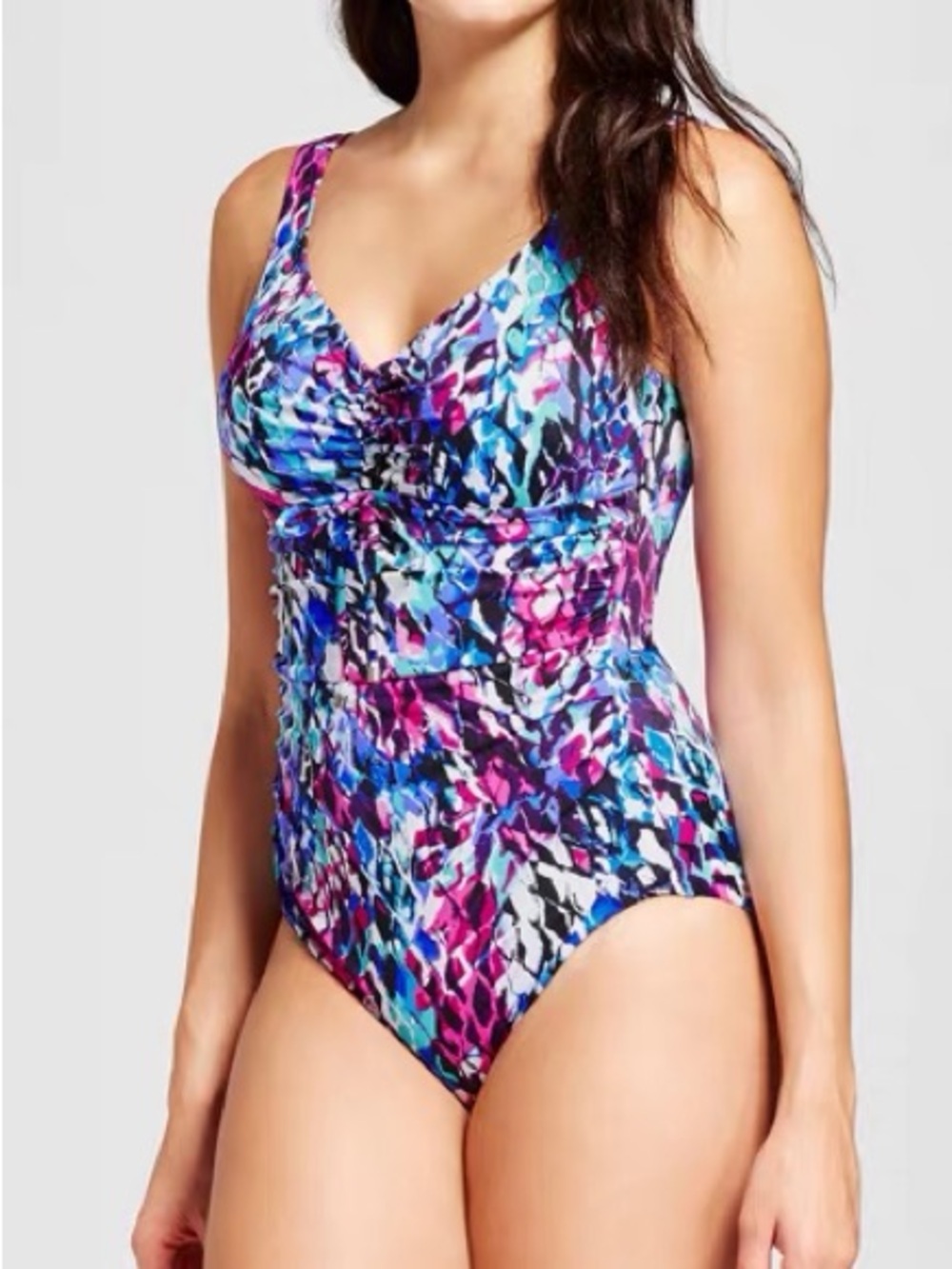 Aqua Green Watercolor One Piece Swimsuit